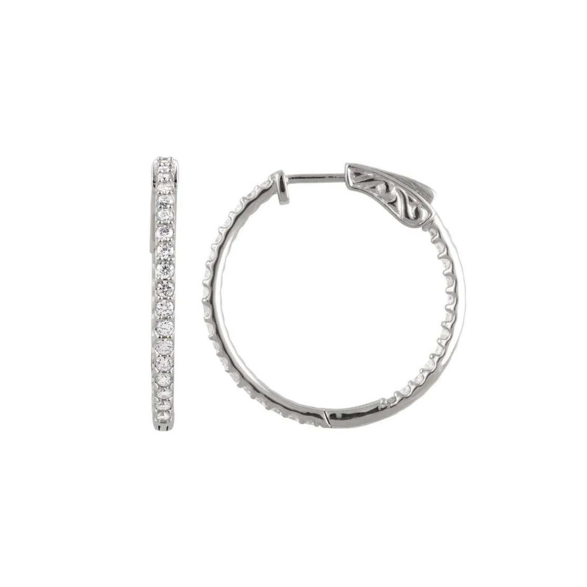 Diamond Hoop Earrings Main image