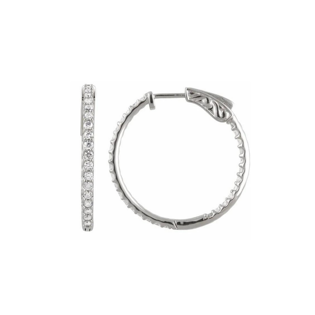 Diamond Hoop Earrings