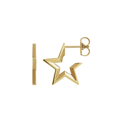 Star Hoop Earrings