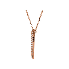 Large Pave Diamond Heart Necklace