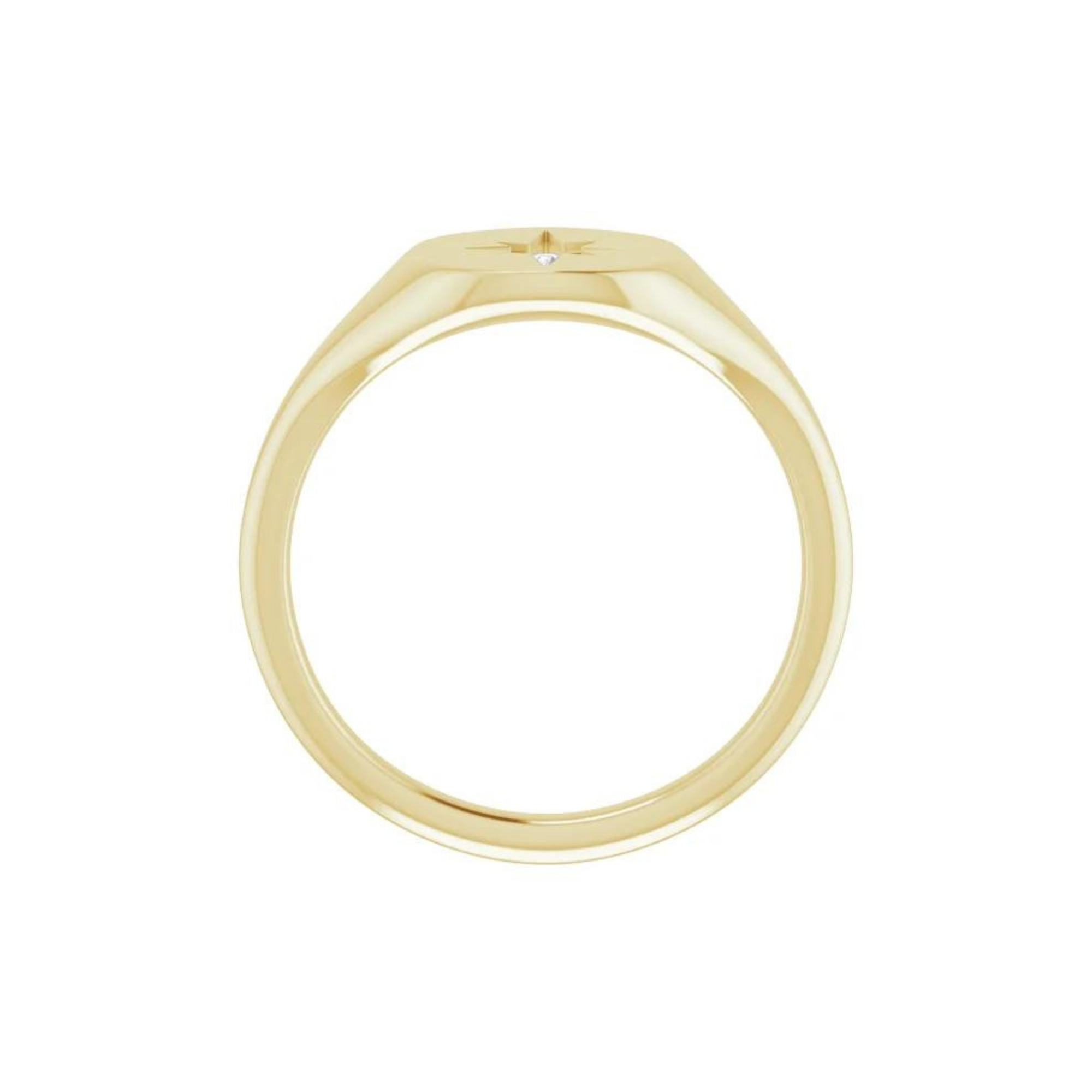 Diamond Starburst Signet Ring