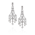 White Gold Chandelier Earrings with Diamonds