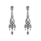 Odeon Diamond & Sapphire Chandelier Earrings