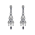 Odeon Diamond & Sapphire Chandelier Earrings