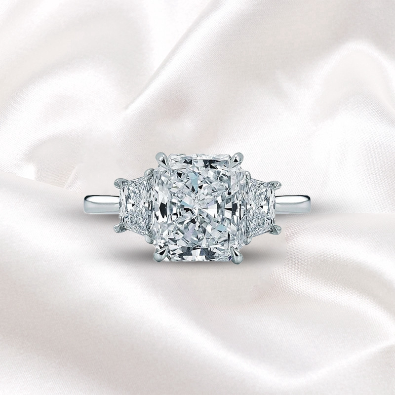 Classic Three Stone Diamond Engagement Ring Secondary image